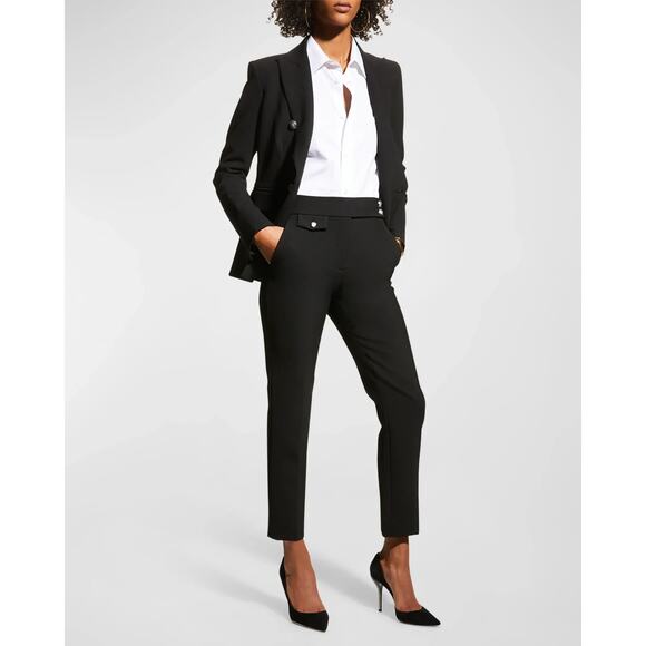 Veronica Beard Renzo Straight Crop Pants Black Size 4 $395 - Picture 6 of 11